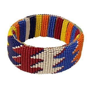 Hand beaded Boho Tribal Bracelet
